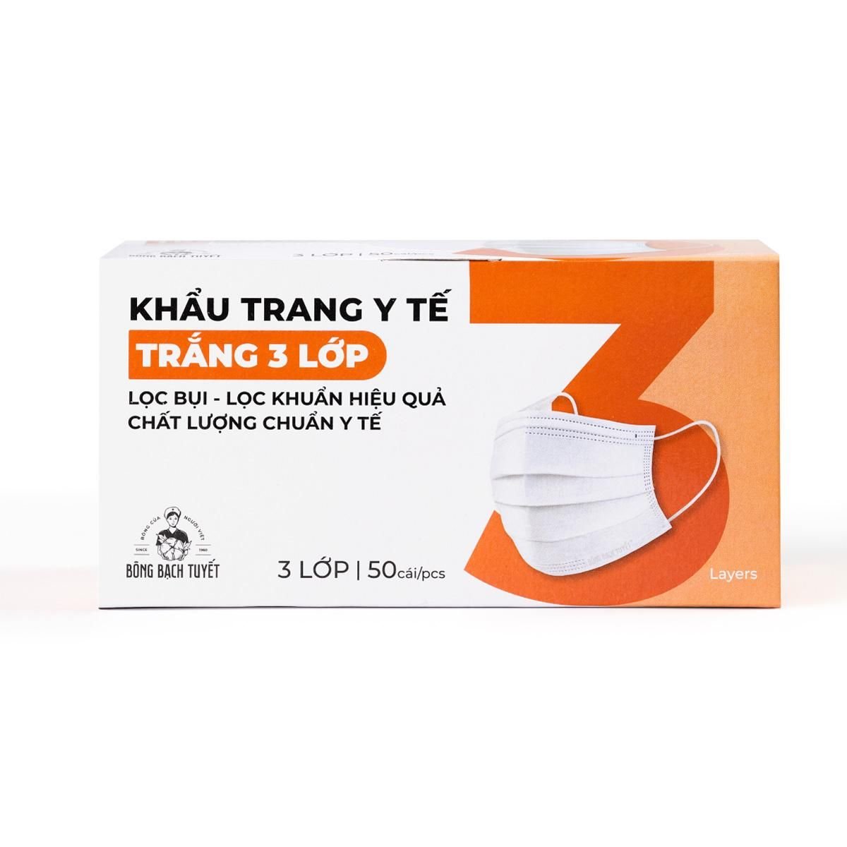 Kt BBT 3 Lớp Trắng 50 chiếc